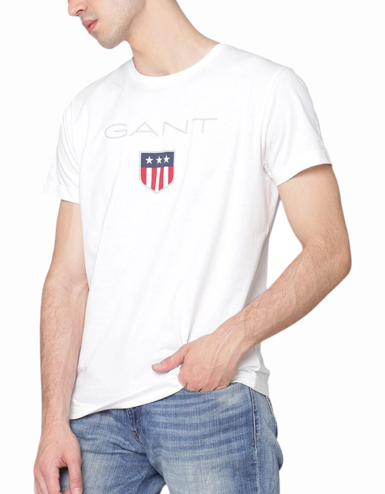 Mens T Shirt Original Shield Crew Neck Pullover Soft Cotton Summer Tee