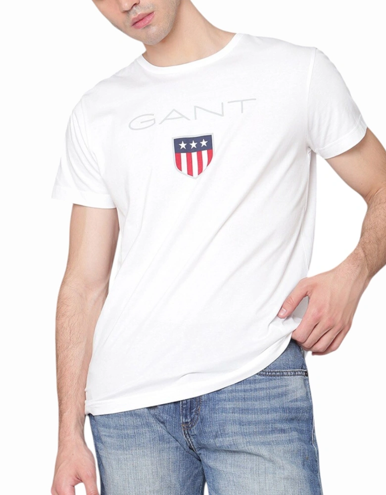 Mens T Shirt Original Shield Crew Neck Pullover Soft Cotton Summer Tee