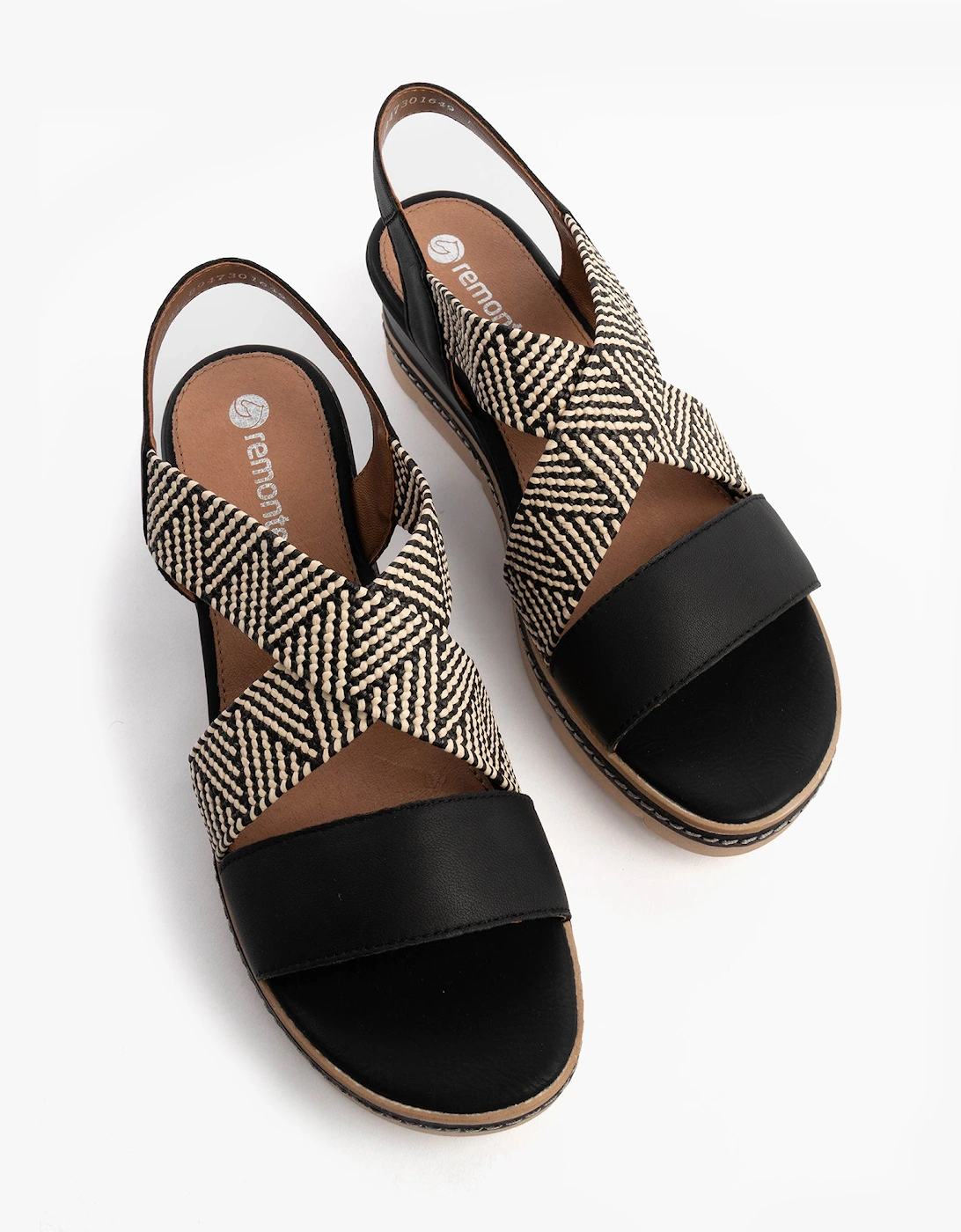 D2L54-03 Womens Sandals Black Combination