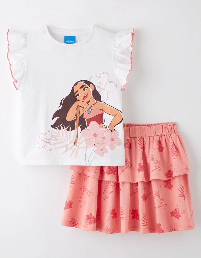 Moana T-Shirt And Skirt Set