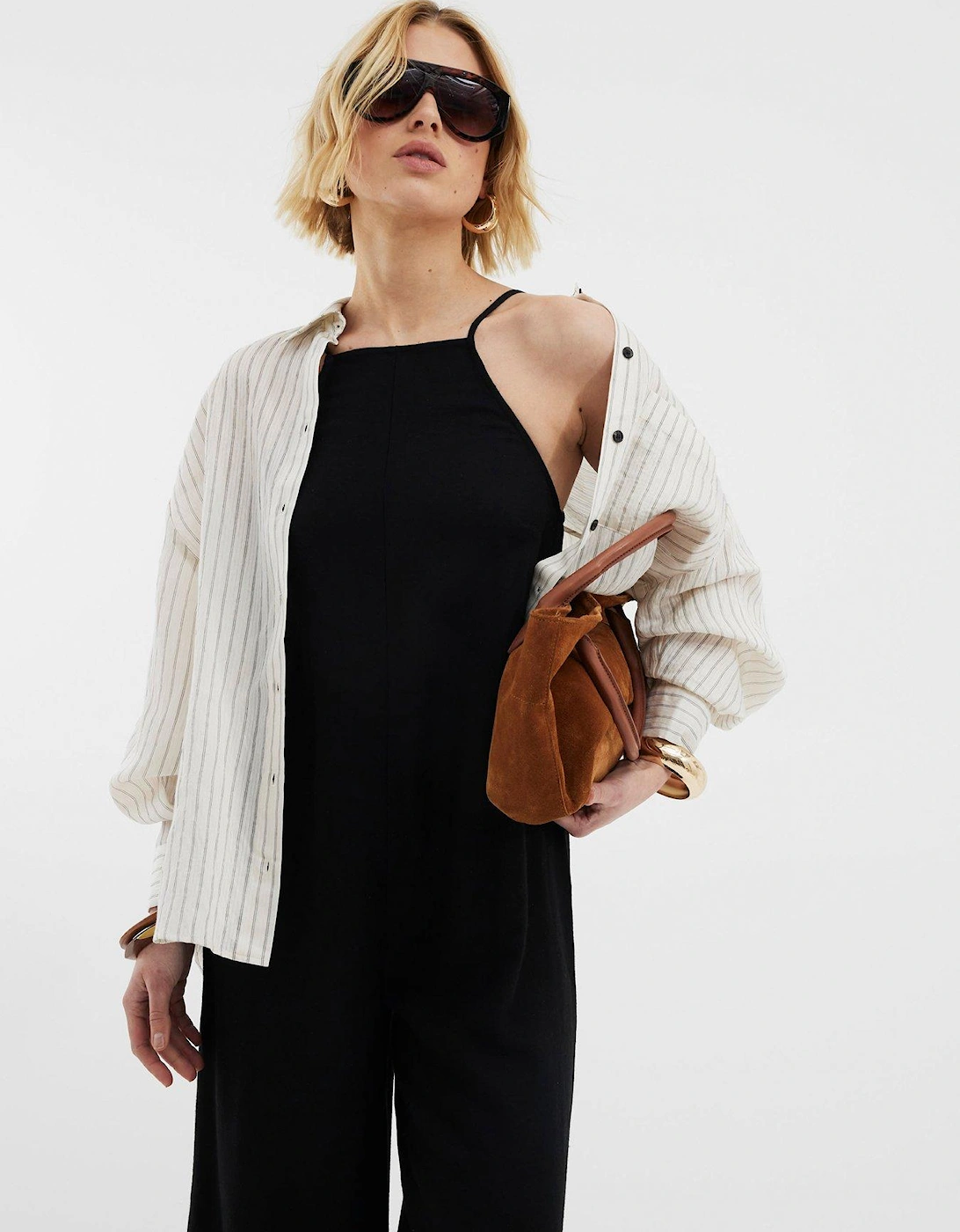 Linen Jumpsuit - Black