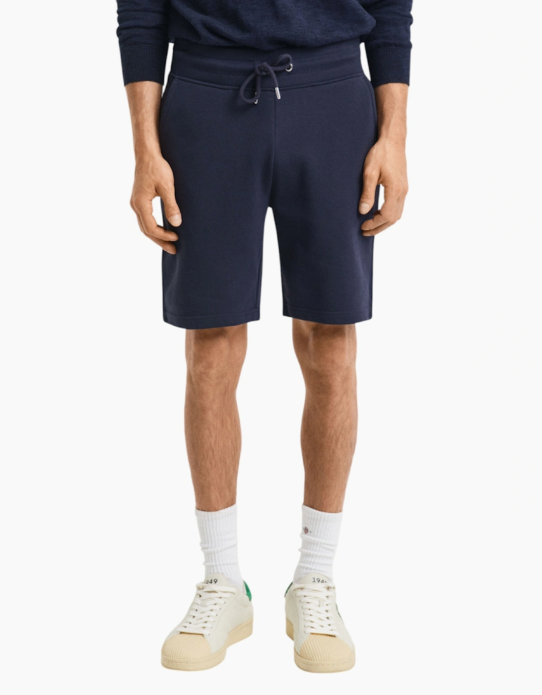 Gant Men's Navy Shield Sweat Shorts Regular Fit Cotton Summer Gym Fleece Jogger Shorts  35/34/32 L