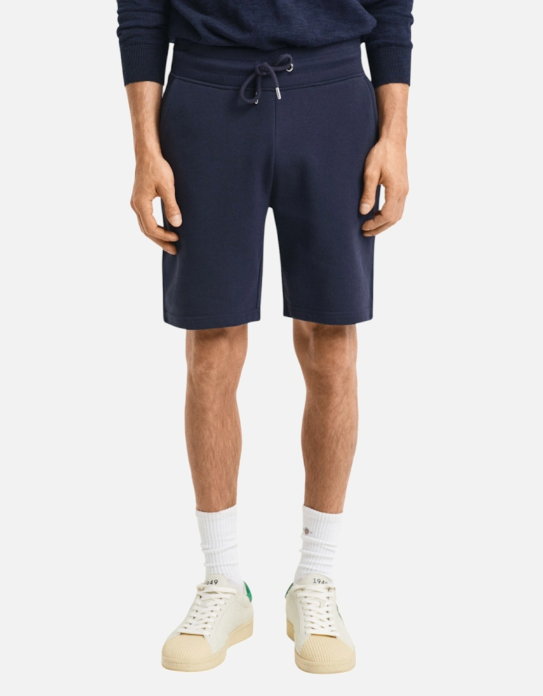Shield Drawstring Sweat Shorts Cotton Regular Fit Summer Half Pants, 11 of 10