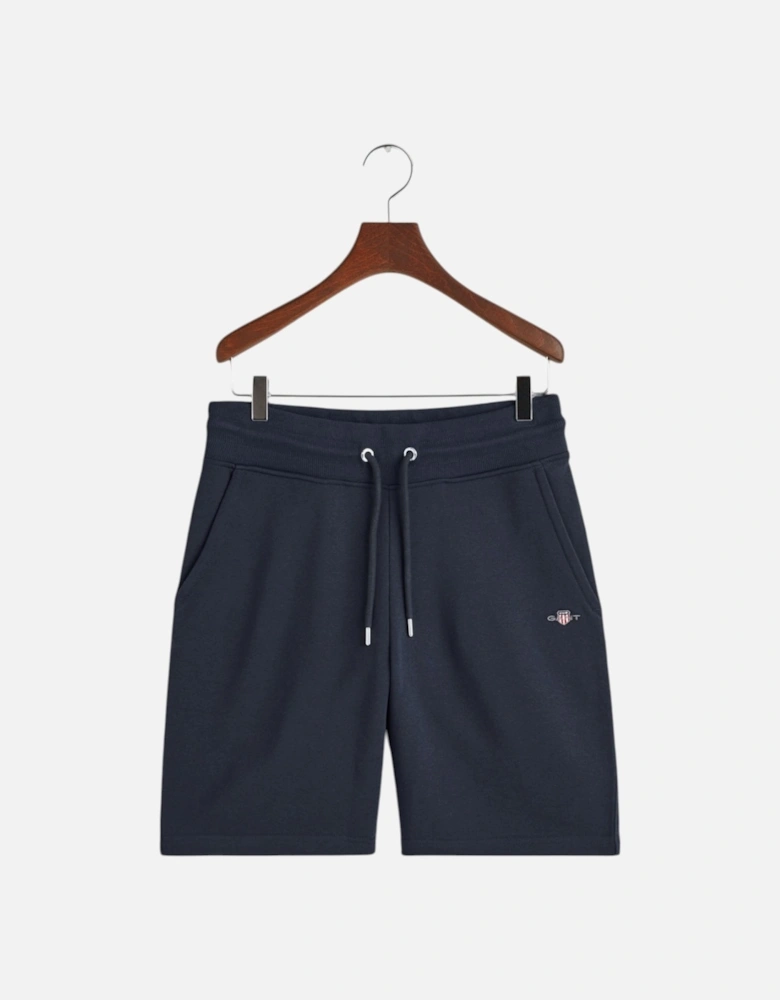 Shield Drawstring Sweat Shorts Cotton Regular Fit Summer Half Pants