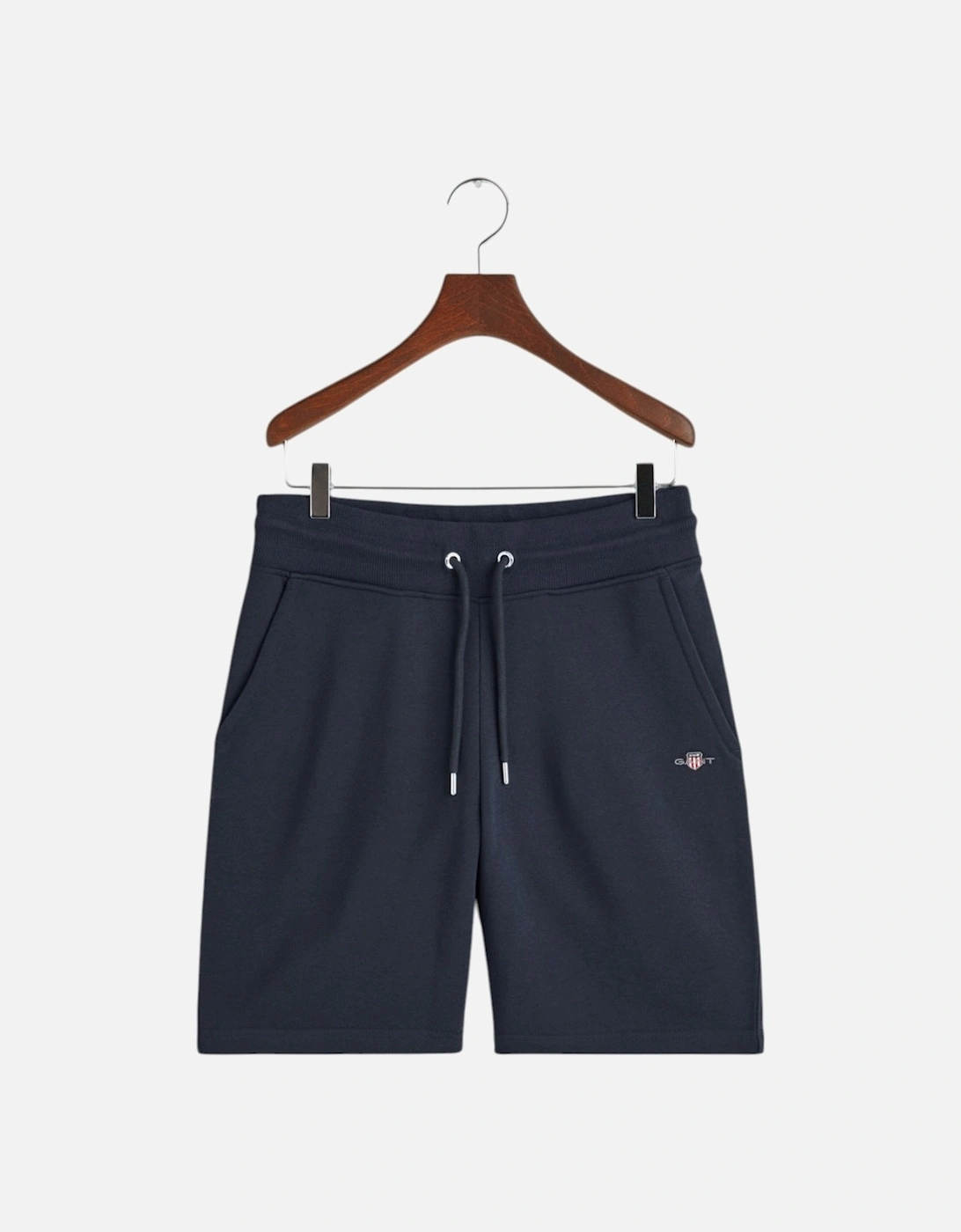 Shield Drawstring Sweat Shorts Cotton Regular Fit Summer Half Pants