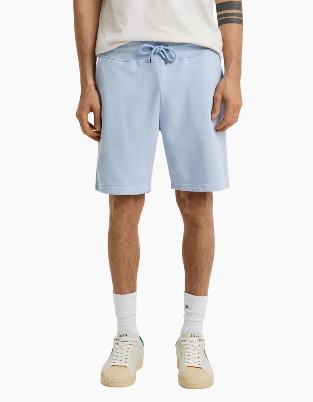 Gant Men's Blue Shield Sweat Shorts Regular Fit Cotton Summer Gym Fleece Jogger Shorts  35/34/32 L
