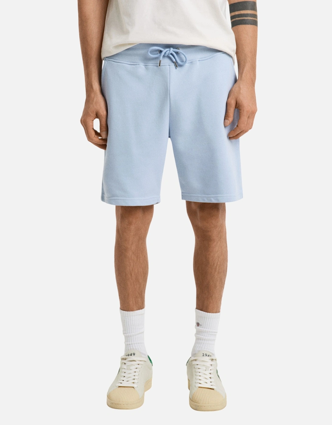 Shield Drawstring Sweat Shorts Cotton Regular Fit Summer Half Pants, 10 of 9