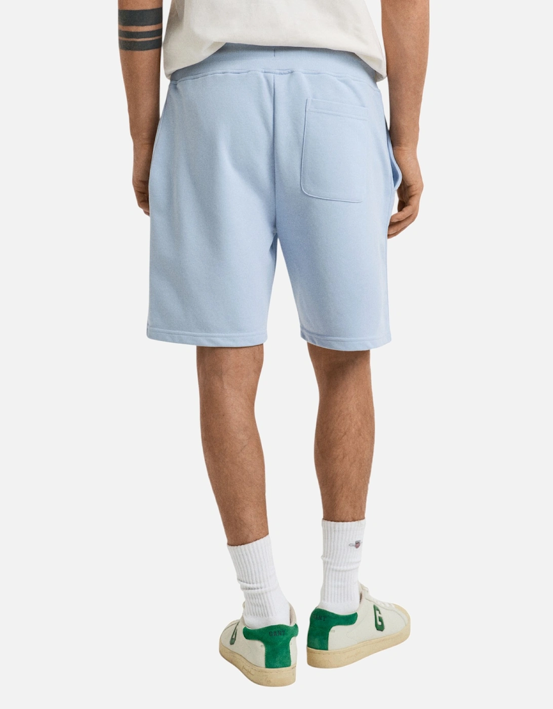 Shield Drawstring Sweat Shorts Cotton Regular Fit Summer Half Pants