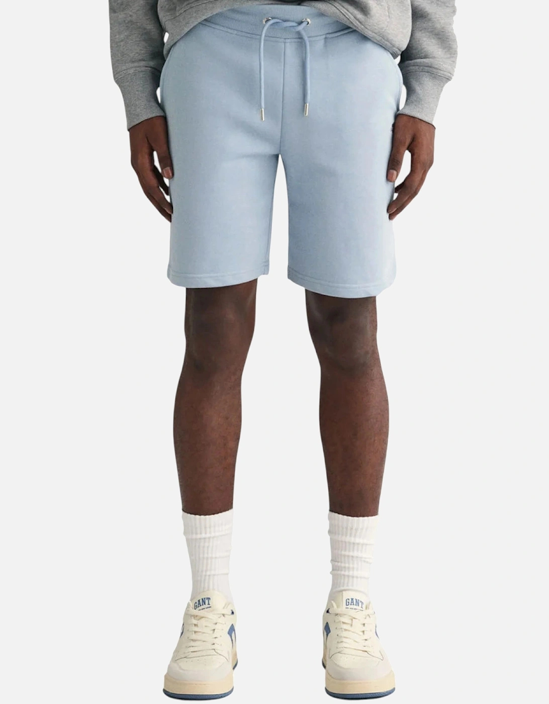 Shield Drawstring Sweat Shorts Cotton Regular Fit Summer Half Pants
