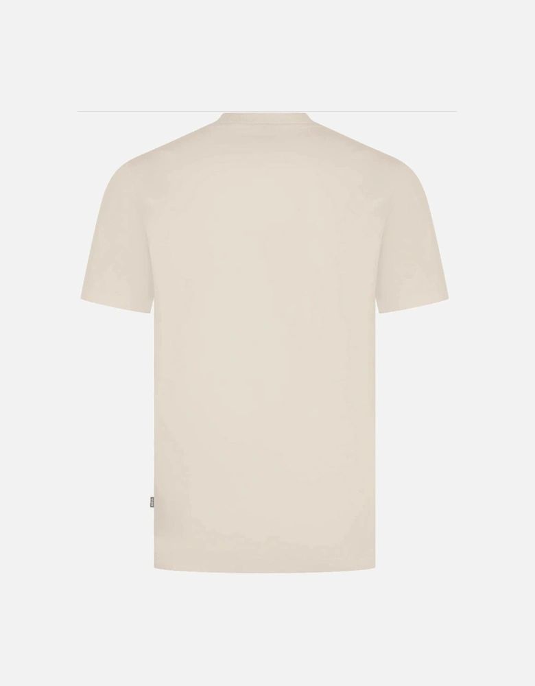 H-Tessler Collar Stripe Peach T-Shirt