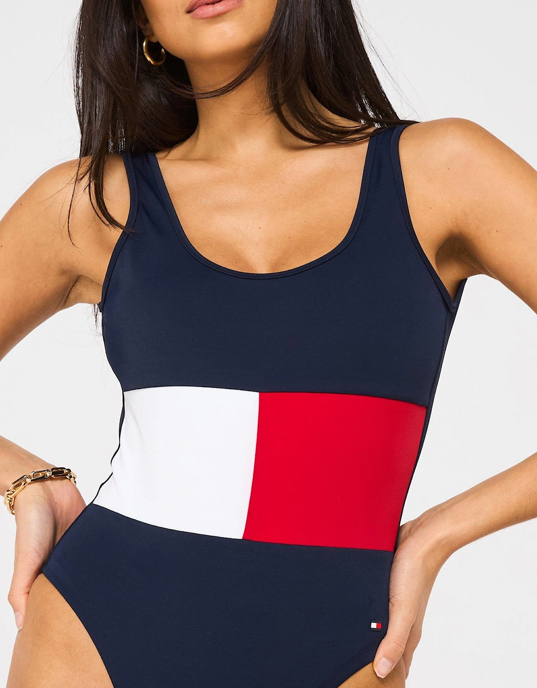 Flag Logo Swimsuit - Navy