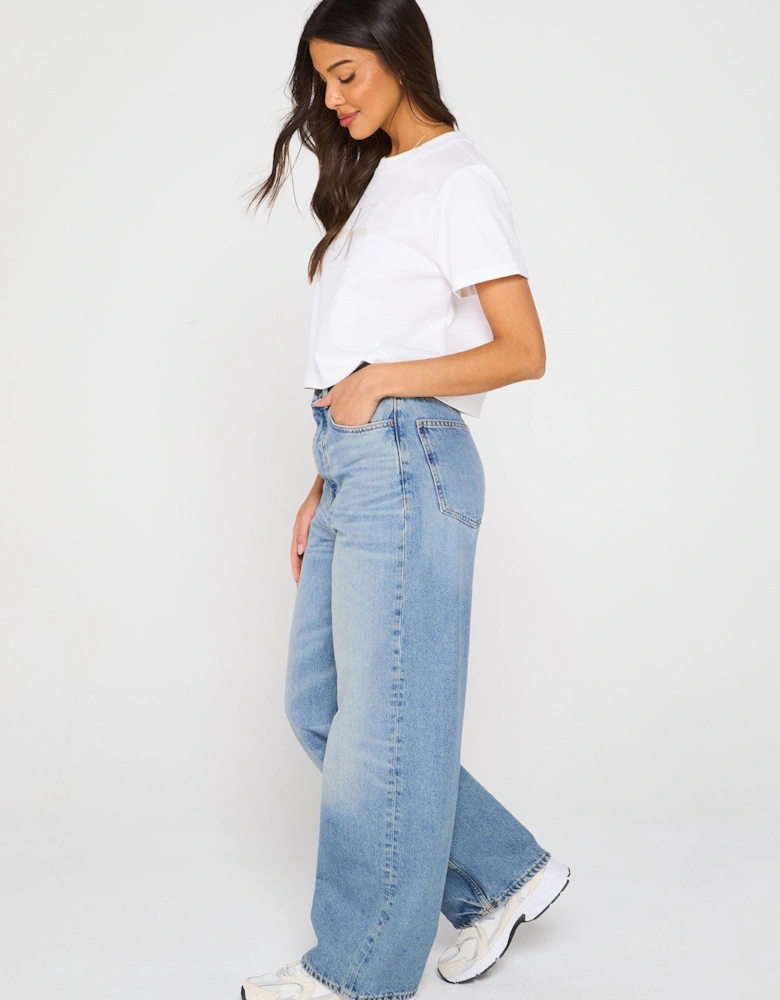 Monogram Logo Cropped T-shirt - White