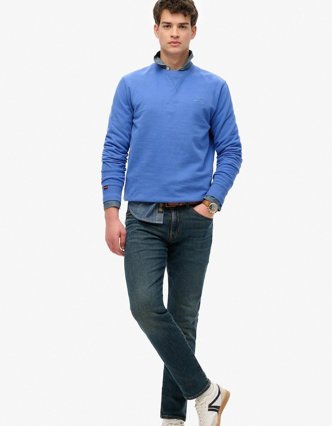 Essential Logo Crew Sweat - Blue