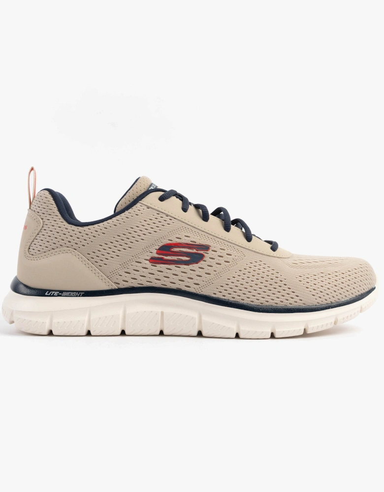 TRACK - LESHUR Mens Trainers Taupe/Navy