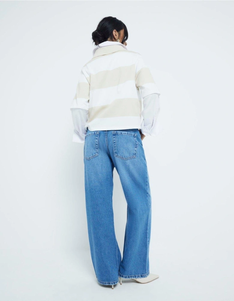 Relaxed Straight Jagger - Blue
