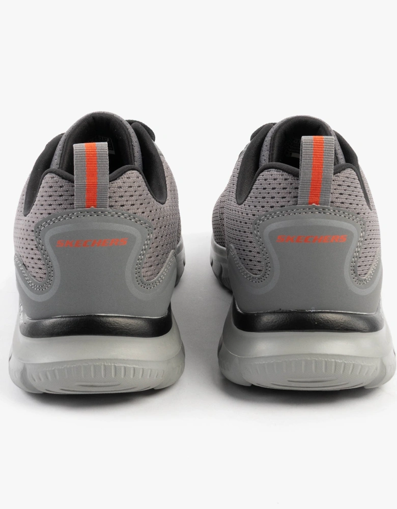 TRACK - LESHUR Mens Trainers Charcoal/Orange