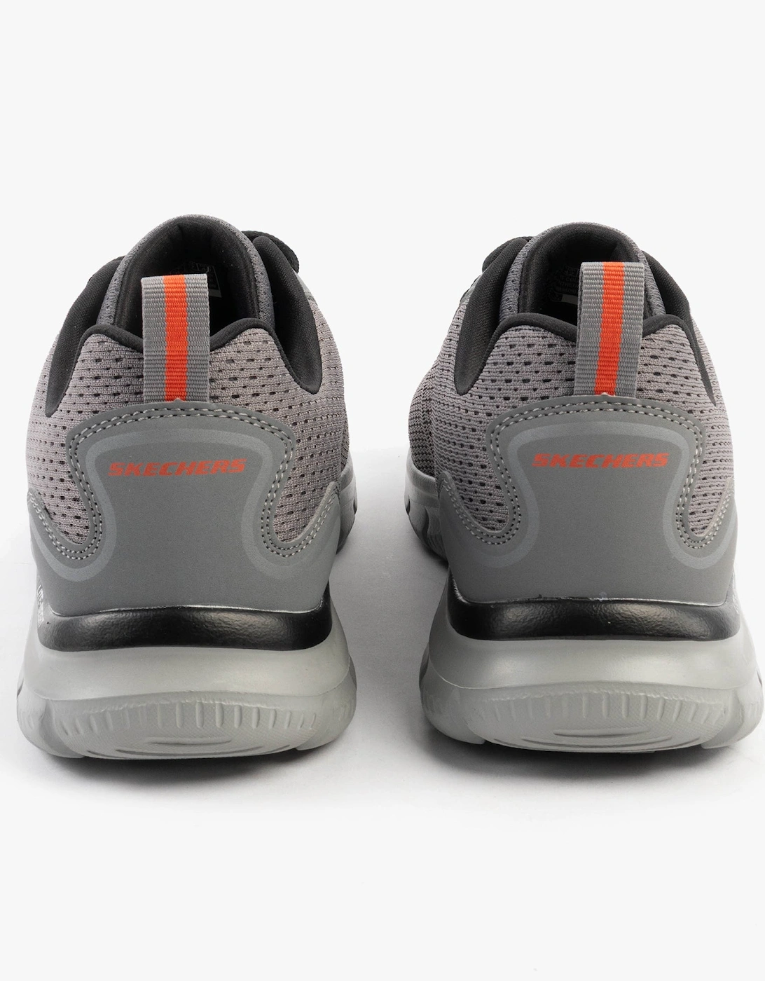 TRACK - LESHUR Mens Trainers Charcoal/Orange