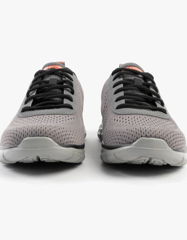 TRACK - LESHUR Mens Trainers Charcoal/Orange