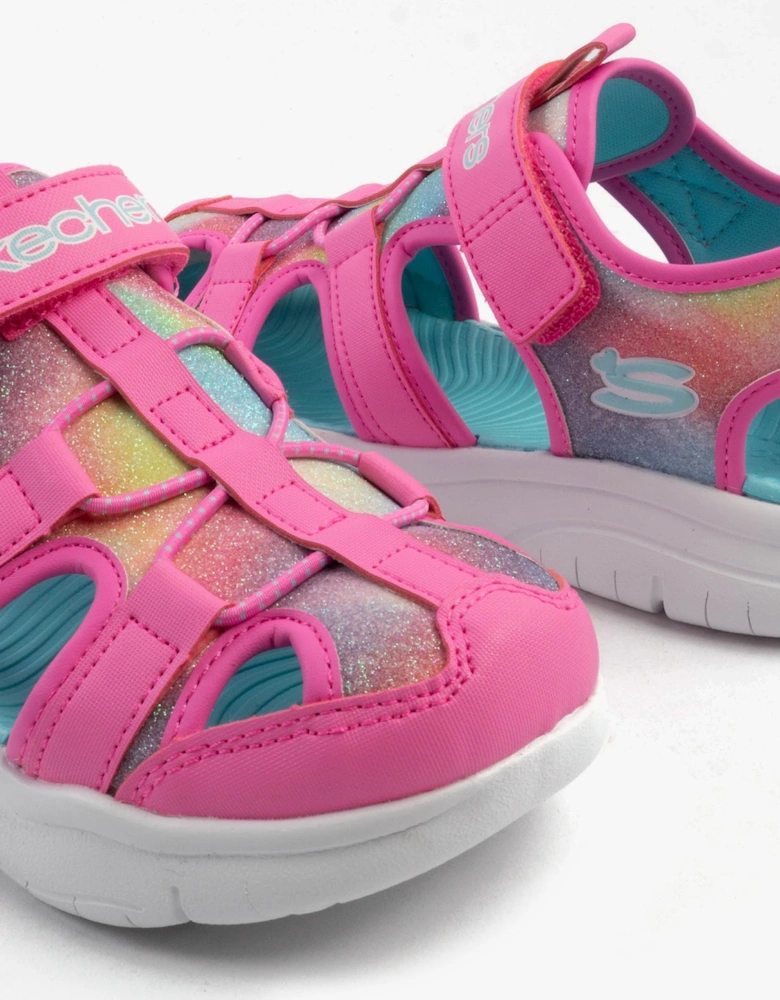 FLEX SPLASH - DAYLIGHT SHIMMER Girls Sandals Hot Pink /Multi