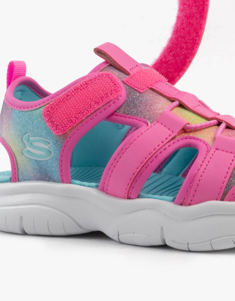 FLEX SPLASH - DAYLIGHT SHIMMER Girls Sandals Hot Pink /Multi