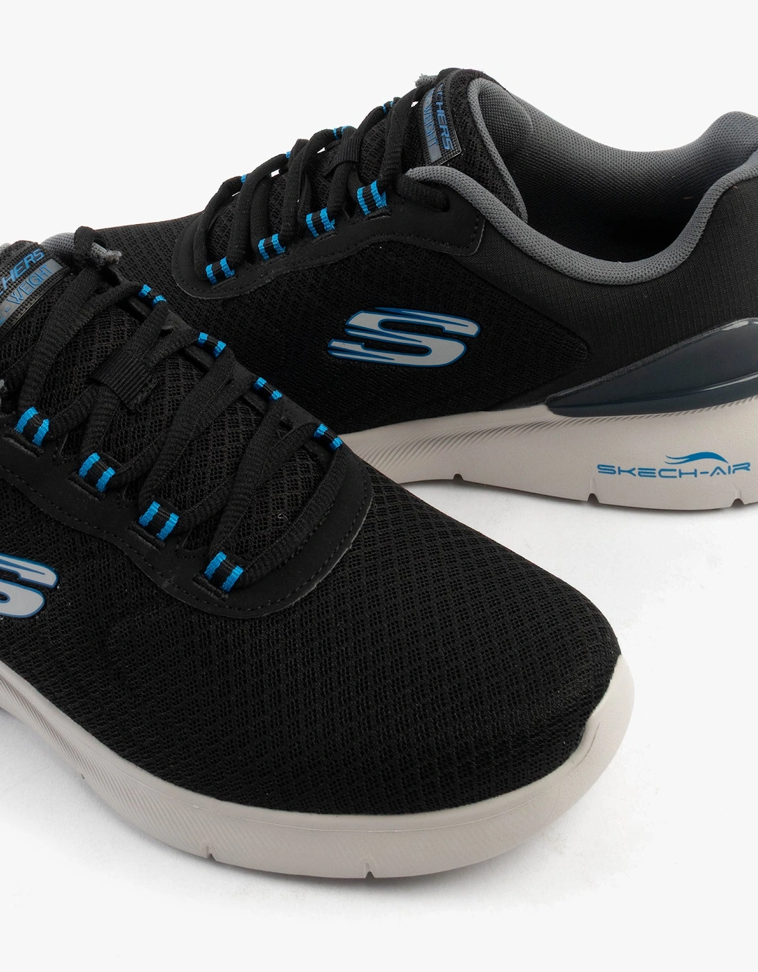 SKECH-AIR DYNAMIGHT 2.0 - DUR Mens Trainers Black/Blue