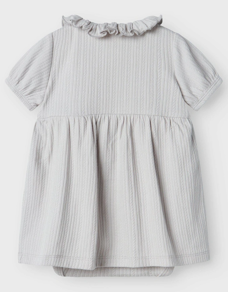 Baby Girls Short Sleeve Body Dress - Vapor Blue