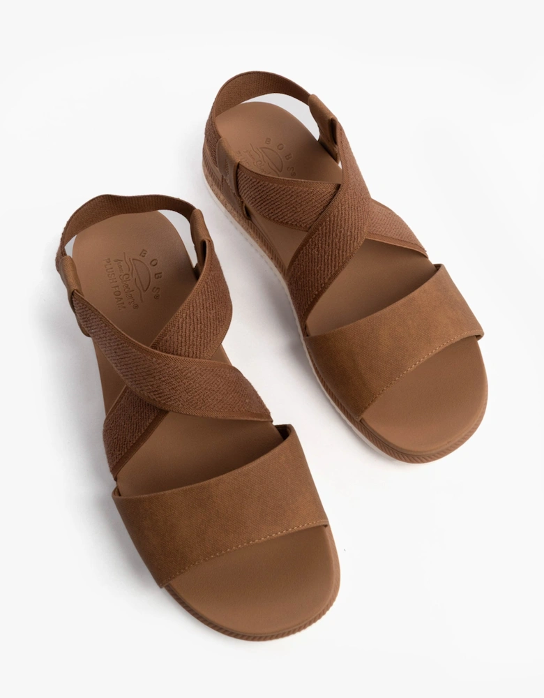 BOBS DESERT KISS LOW Womens Sandals Chestnut
