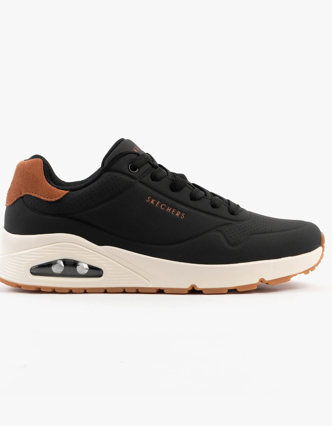 Men's Skechers 183004/Blk Uno - Suited On Air Mens Trainers Black - Size, 8.5