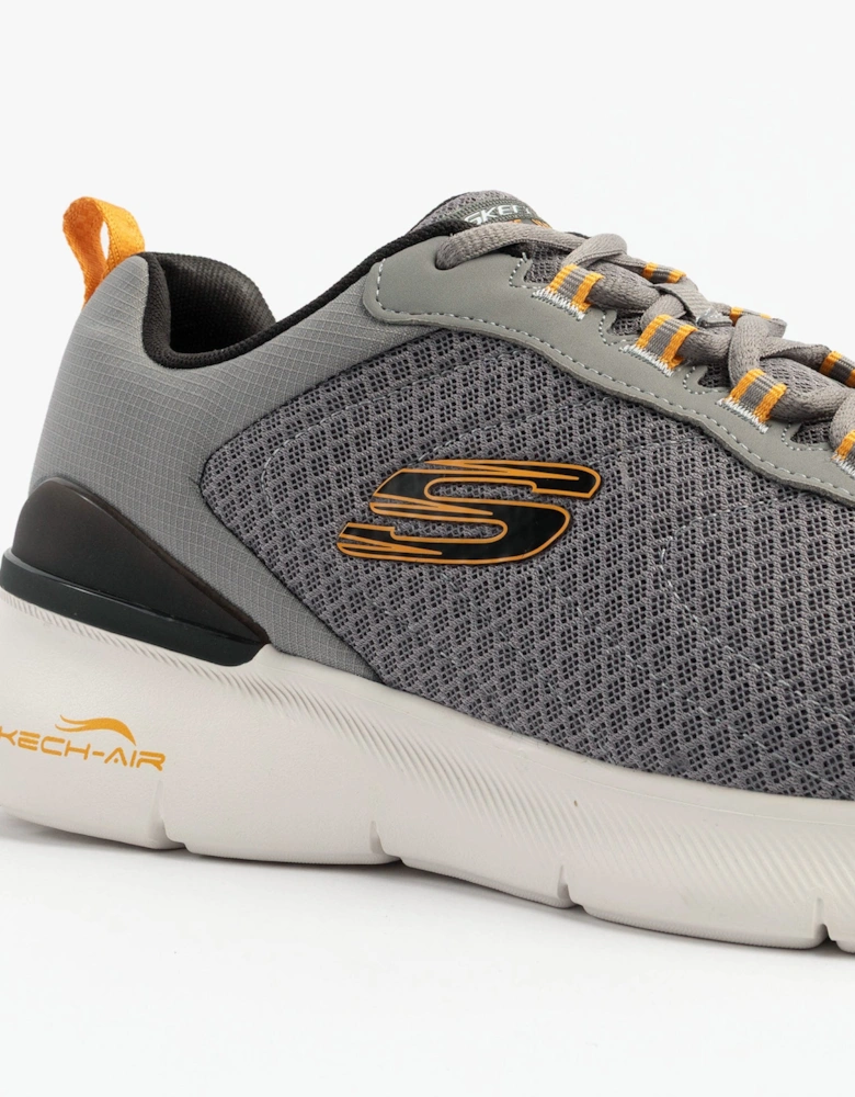 SKECH-AIR DYNAMIGHT 2.0 - DUR Mens Trainers Charcoal/Yellow