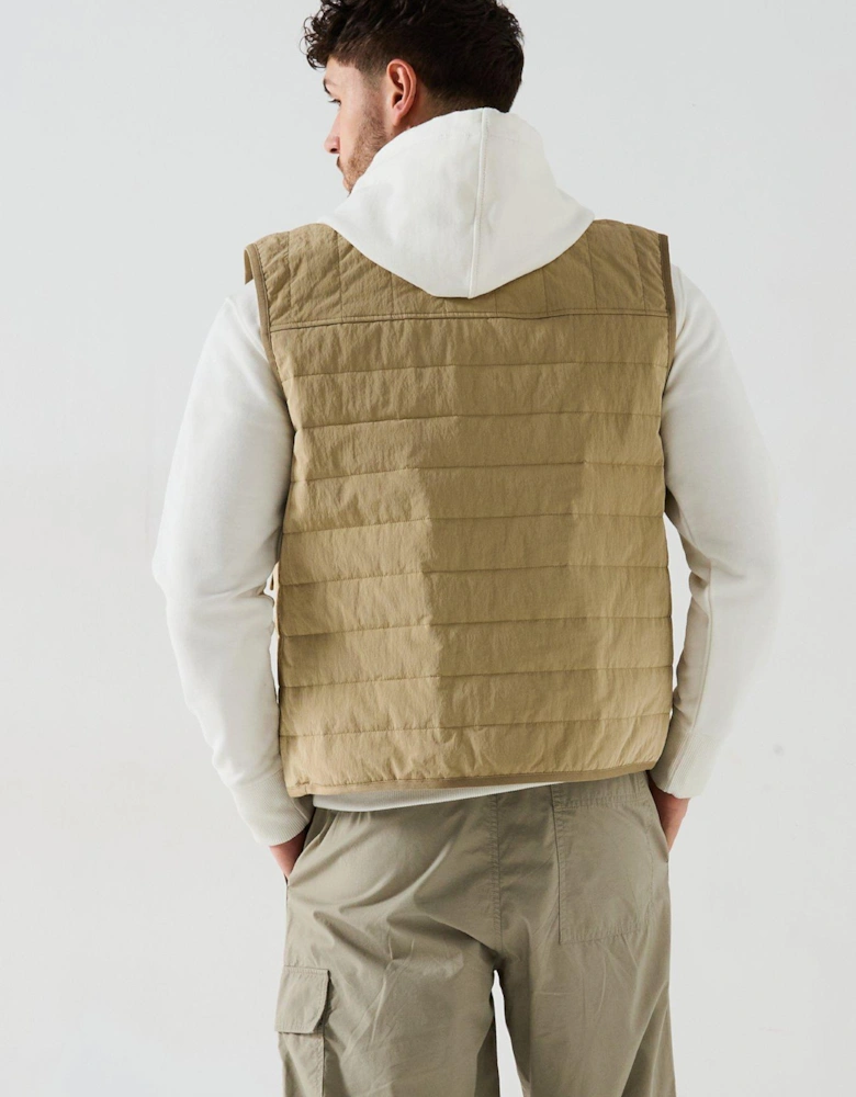 Lightweight Quilted Liner Vest - Beige