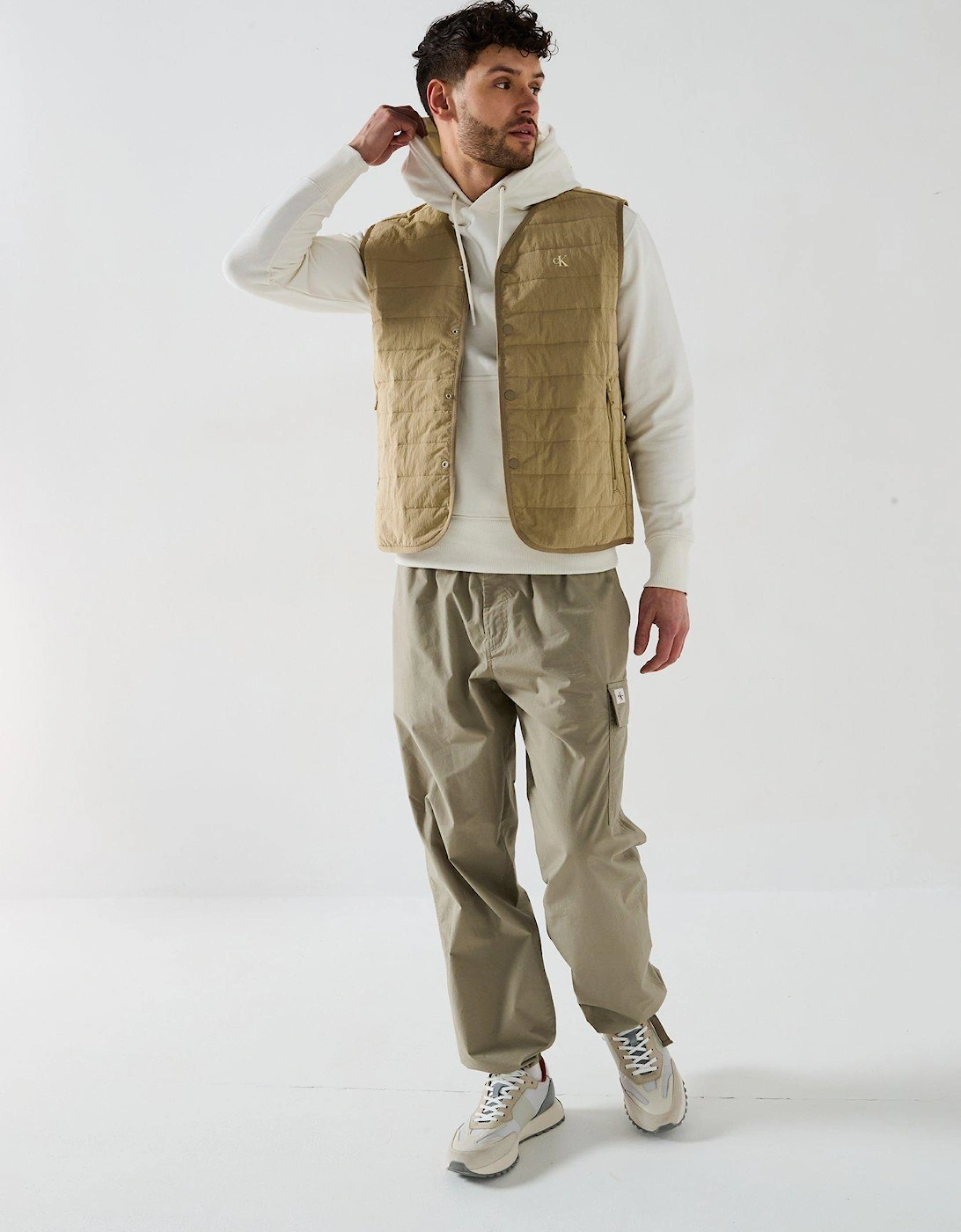 Lightweight Quilted Liner Vest - Beige