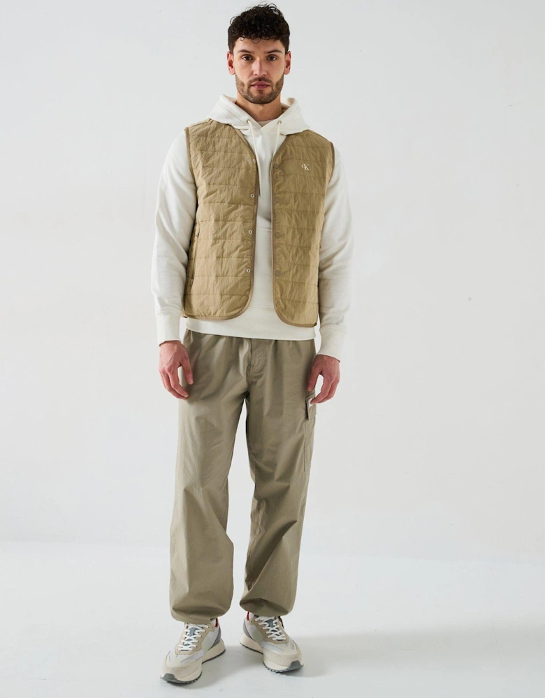 Lightweight Quilted Liner Vest - Beige