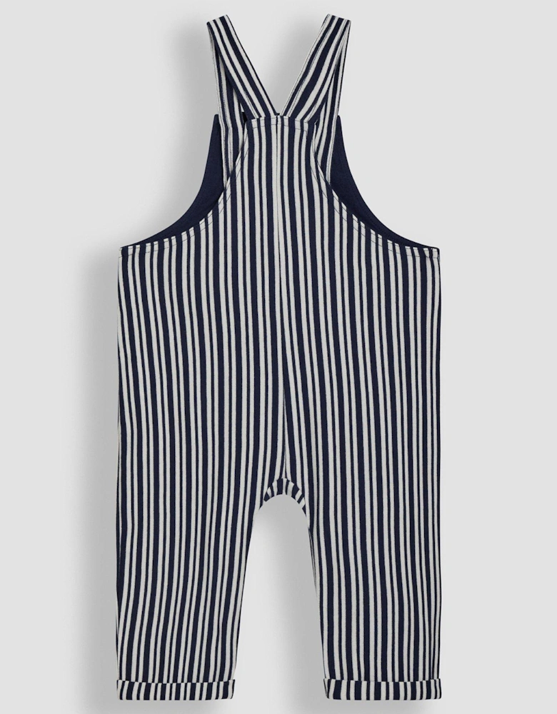 Baby Boys 2-piece Stripe Dungarees & Top Set - Navy