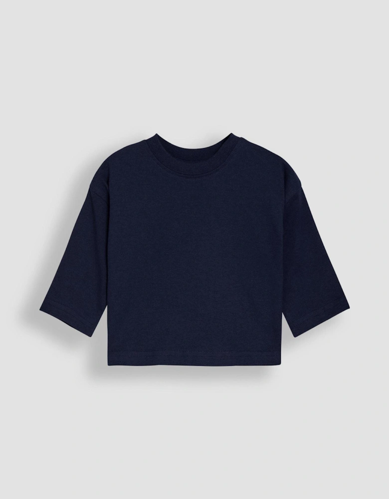 Baby Boys 2-piece Stripe Dungarees & Top Set - Navy