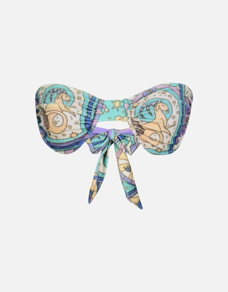 Hester Underwire Self Tie Multi-Coloured Bikini Top