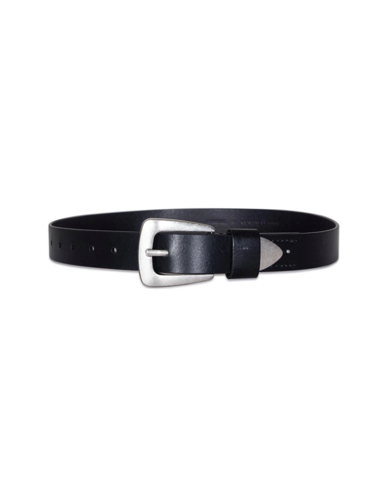 32Mm Belt With Metal Tip - Black