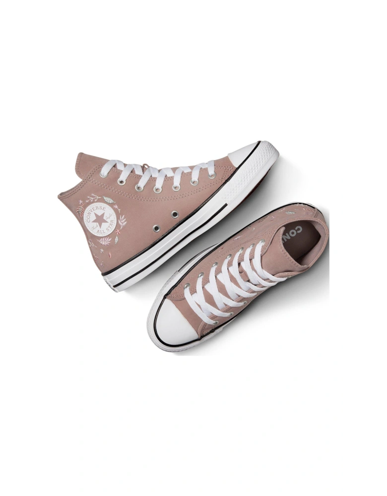 Junior Girls Fall Florals Polyester Hi Trainers - Grey