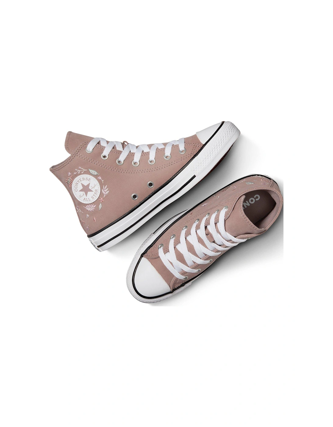 Junior Girls Fall Florals Polyester Hi Trainers - Grey