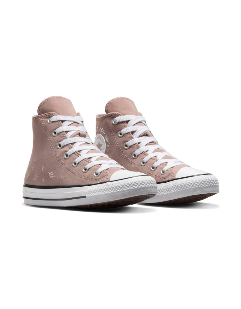 Junior Girls Fall Florals Polyester Hi Trainers - Grey