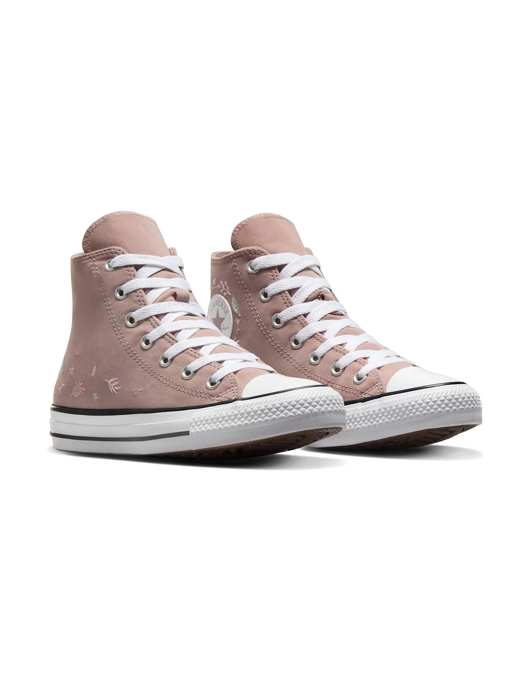 Junior Girls Fall Florals Polyester Hi Trainers - Grey