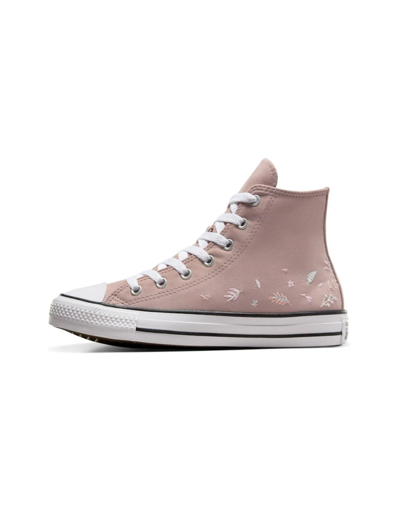 Junior Girls Fall Florals Polyester Hi Trainers - Grey