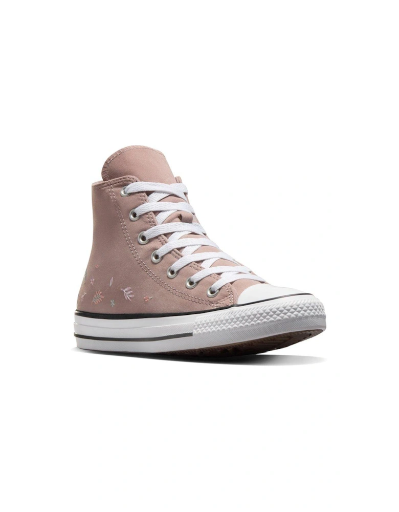 Junior Girls Fall Florals Polyester Hi Trainers - Grey