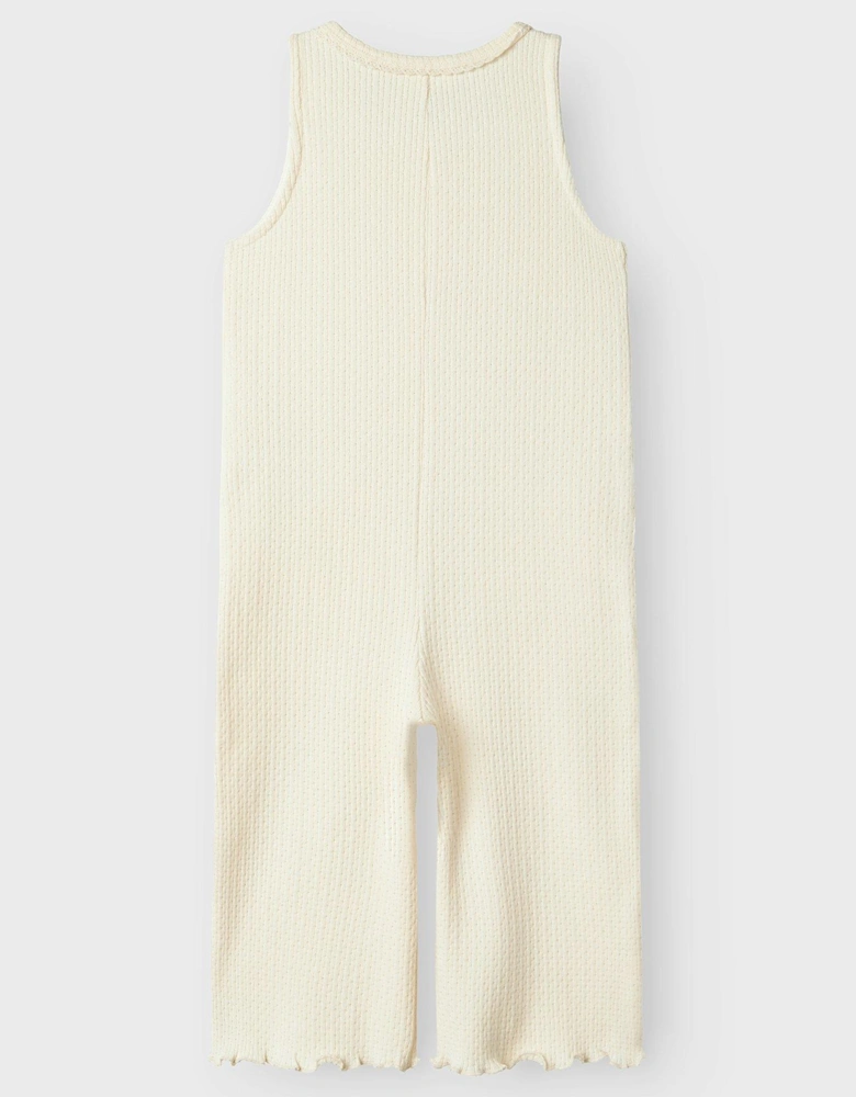 Mini Girls Sleeveless Jumpsuit - Turtledove