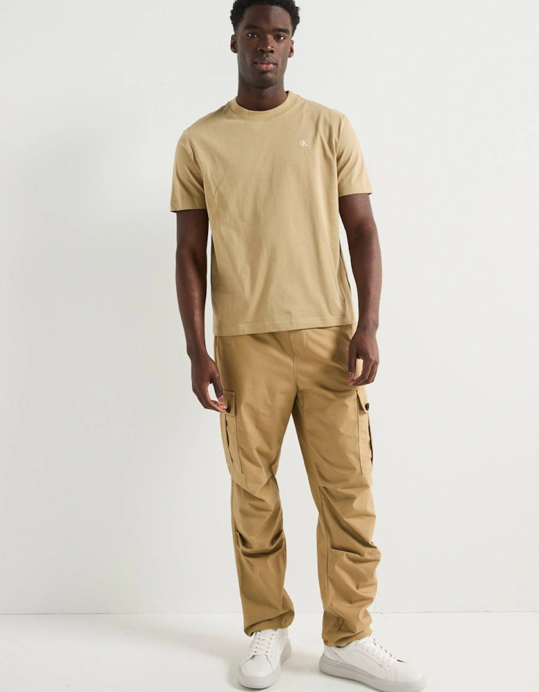 Serif Font Graphic T-Shirt - Beige
