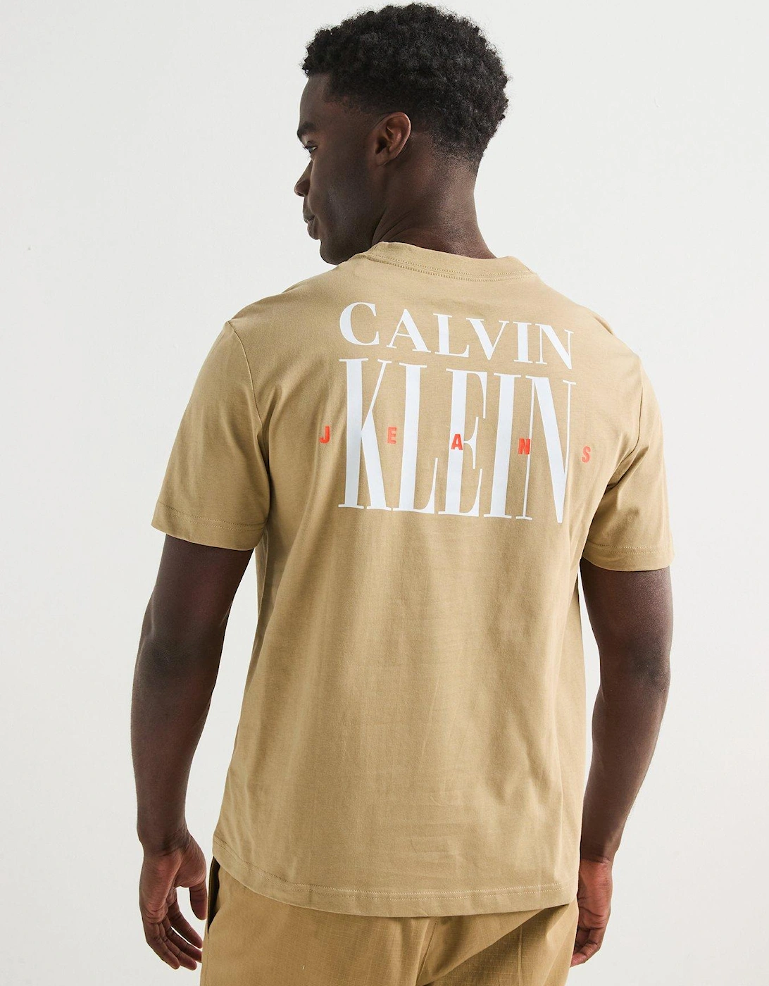 Serif Font Graphic T-Shirt - Beige