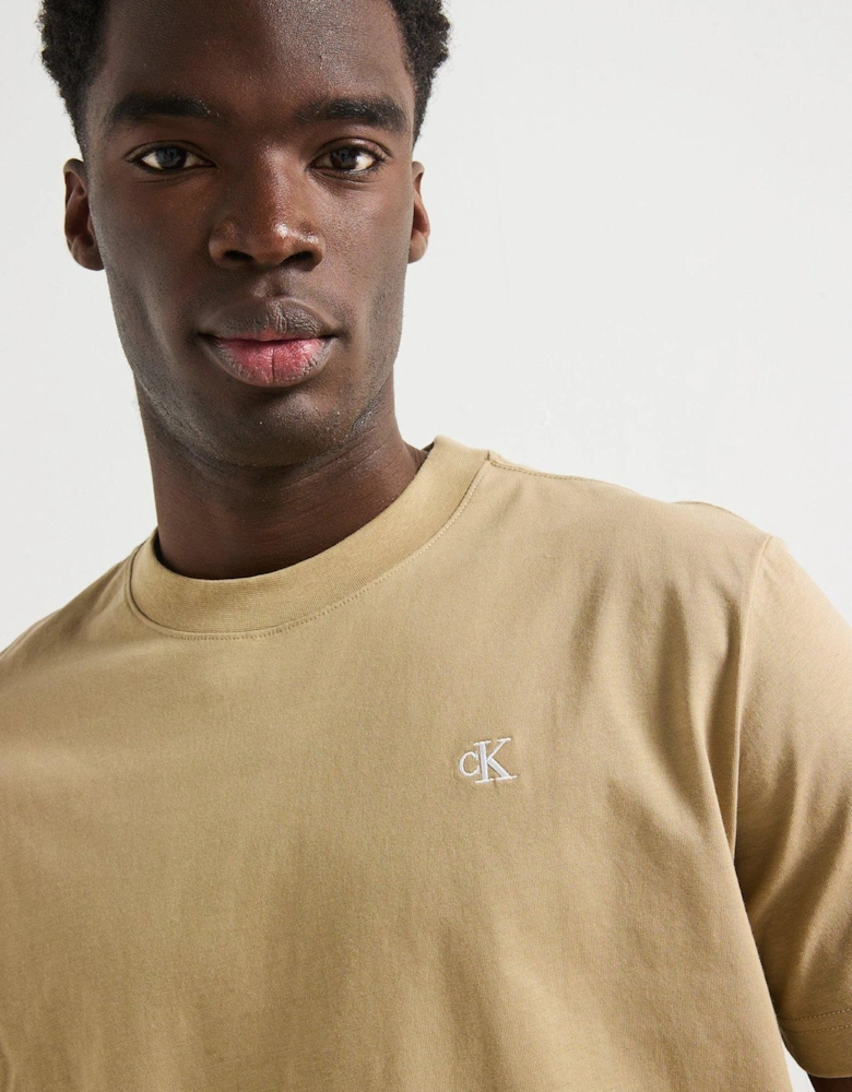 Serif Font Graphic T-Shirt - Beige