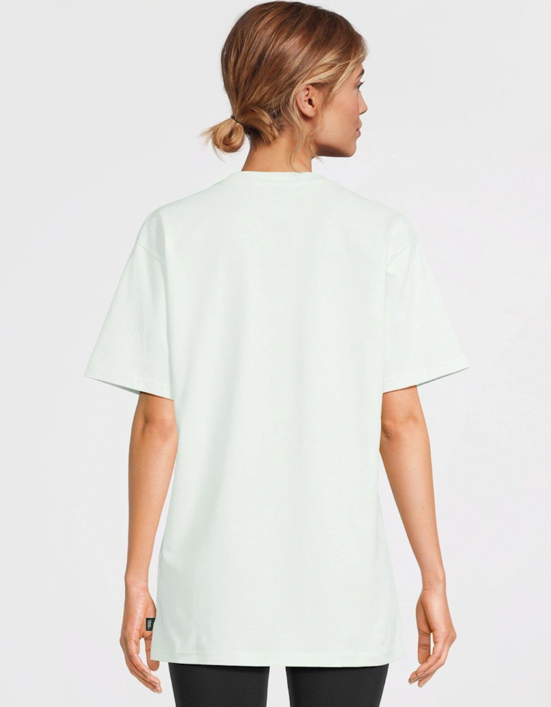 Women's Left Chest Logo Embroided Tee - Blue