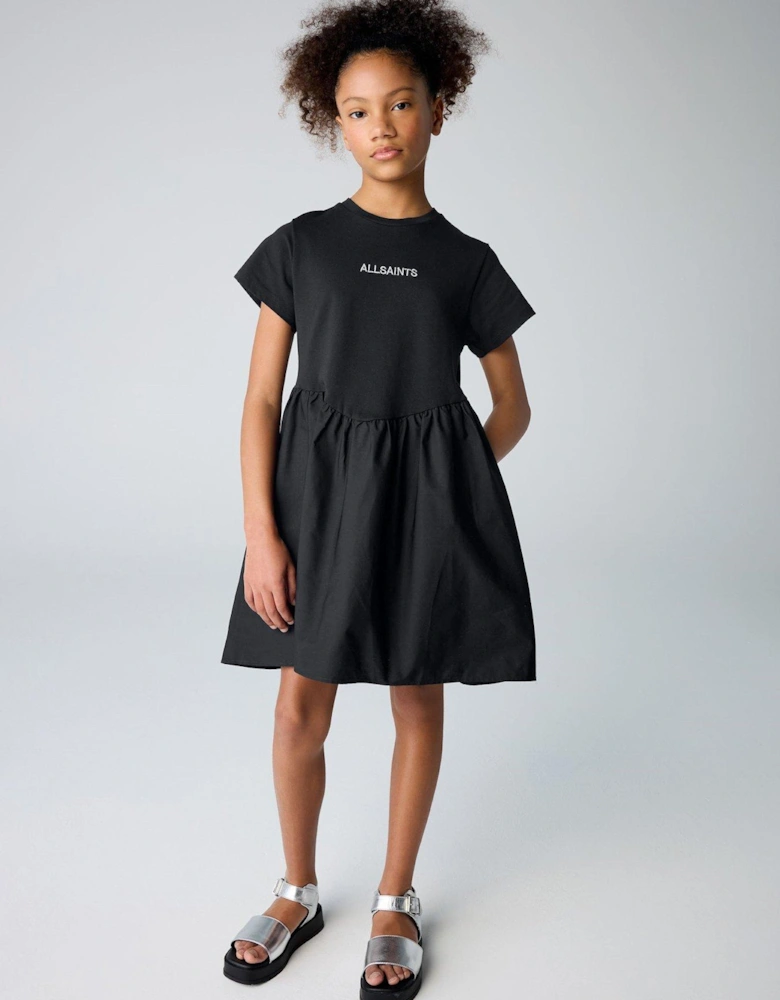 Girls Logo Dress - Black