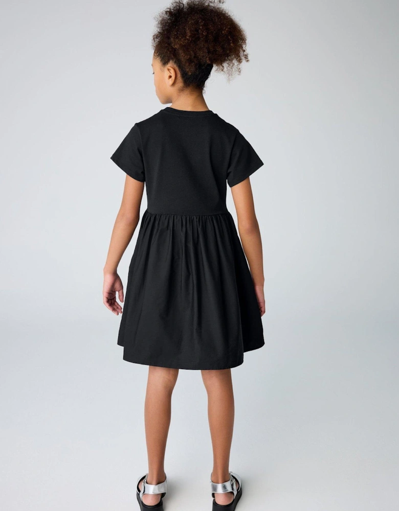 Girls Logo Dress - Black