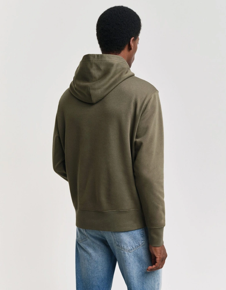 Embroidered Archive Shield Hoodie - Regular Emb Archive Shield Hoodie - Regular Fit Embroidered Archive Shield Hoodie